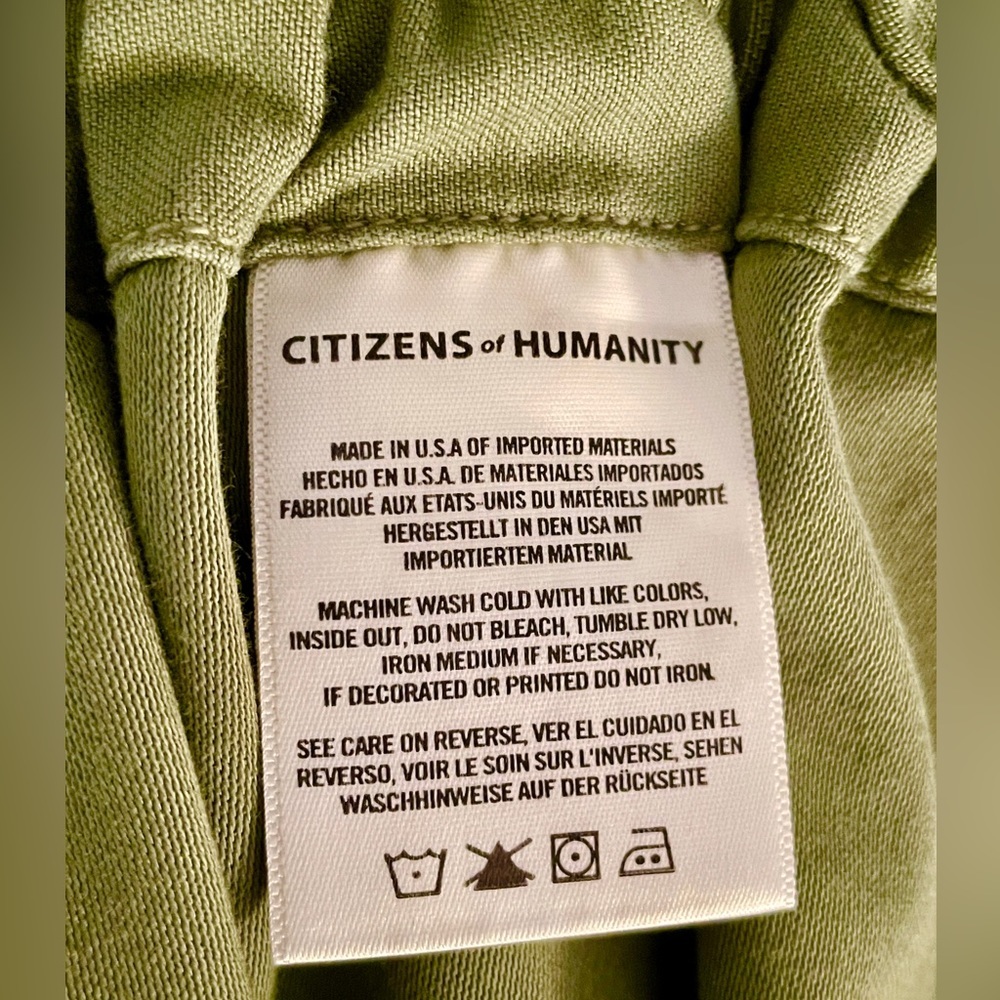 CITIZENS OF HUMANITY olive army green NOVA MED utility cargo jumpsuit NWOT $398 - Picture 10 of 12